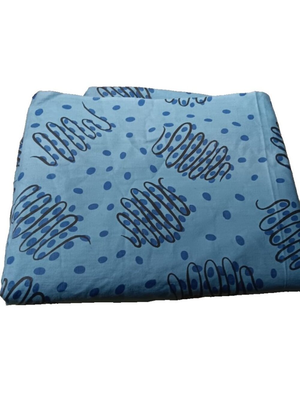 Vintage Sheeting Fabric Mid-Century Sheeting Squiggle and Dots 4-7/8 yds x 35" - Picture 6 of 8